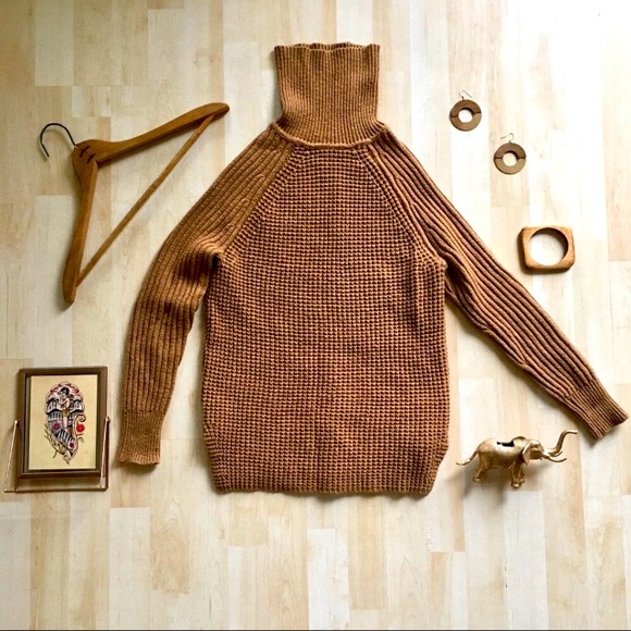 Lord & Taylor textured camel turtleneck sweater XS - Picture 2 of 7